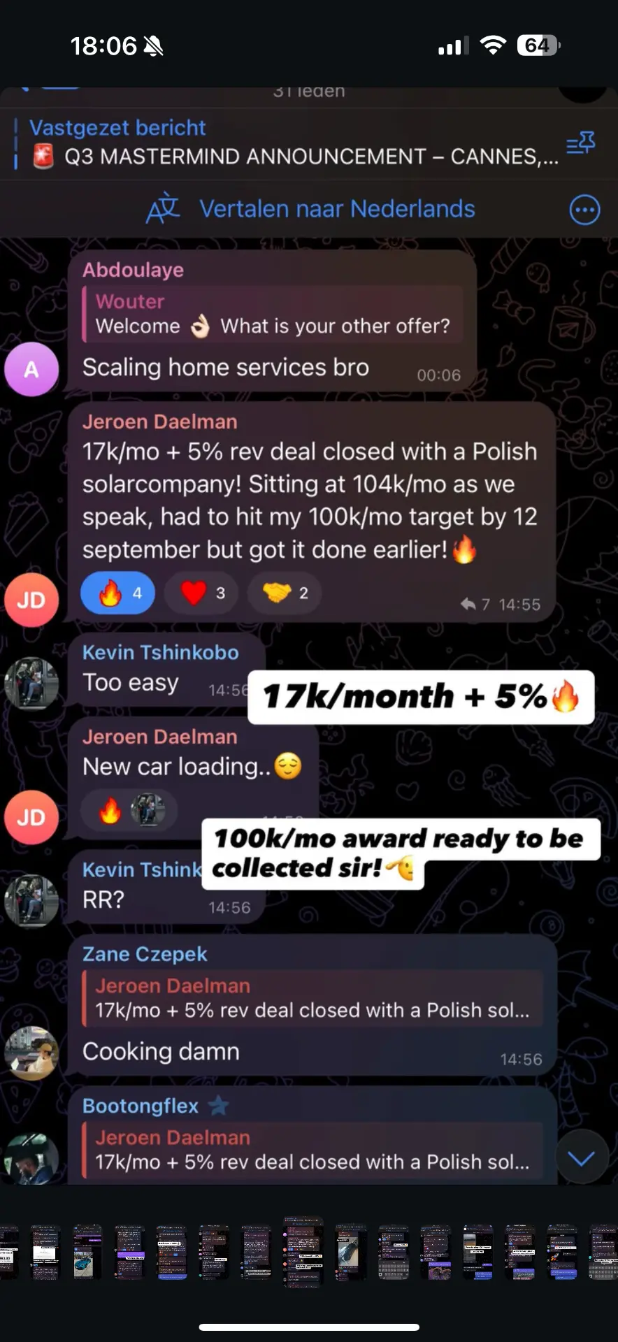 $17k a month plus 5% revenue share